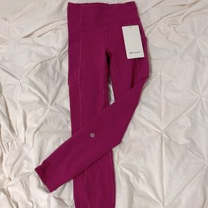 Lululemon Invigorate High Rise Tight 25" Magenta Purple size 2 NWT